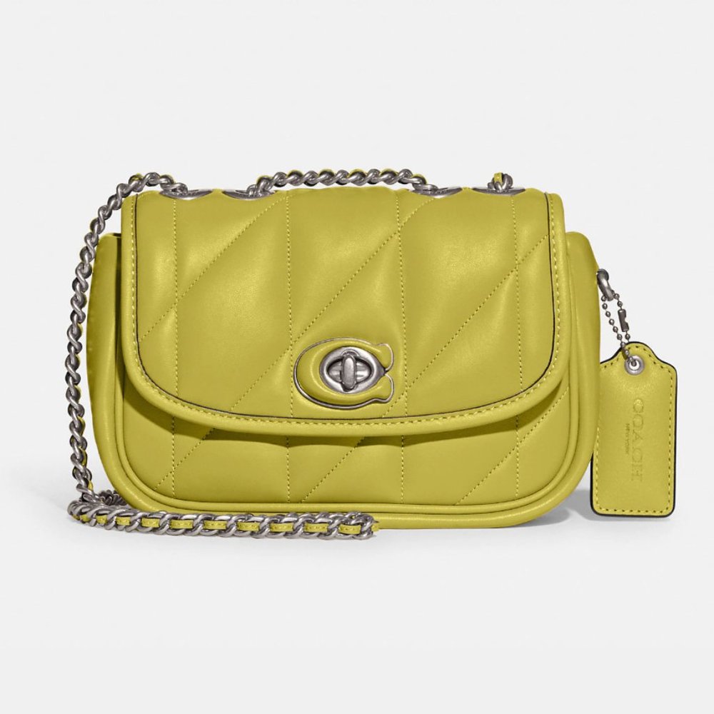 NWT Coach Pillow Madison Shoulder Bag 18 With Quilting Keylime